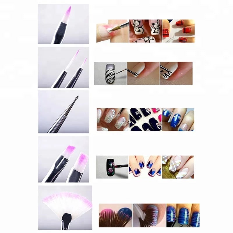 7pcs nail art brush set