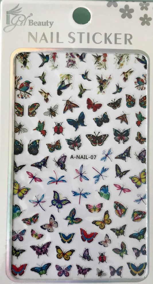 Butterflies nail stickers