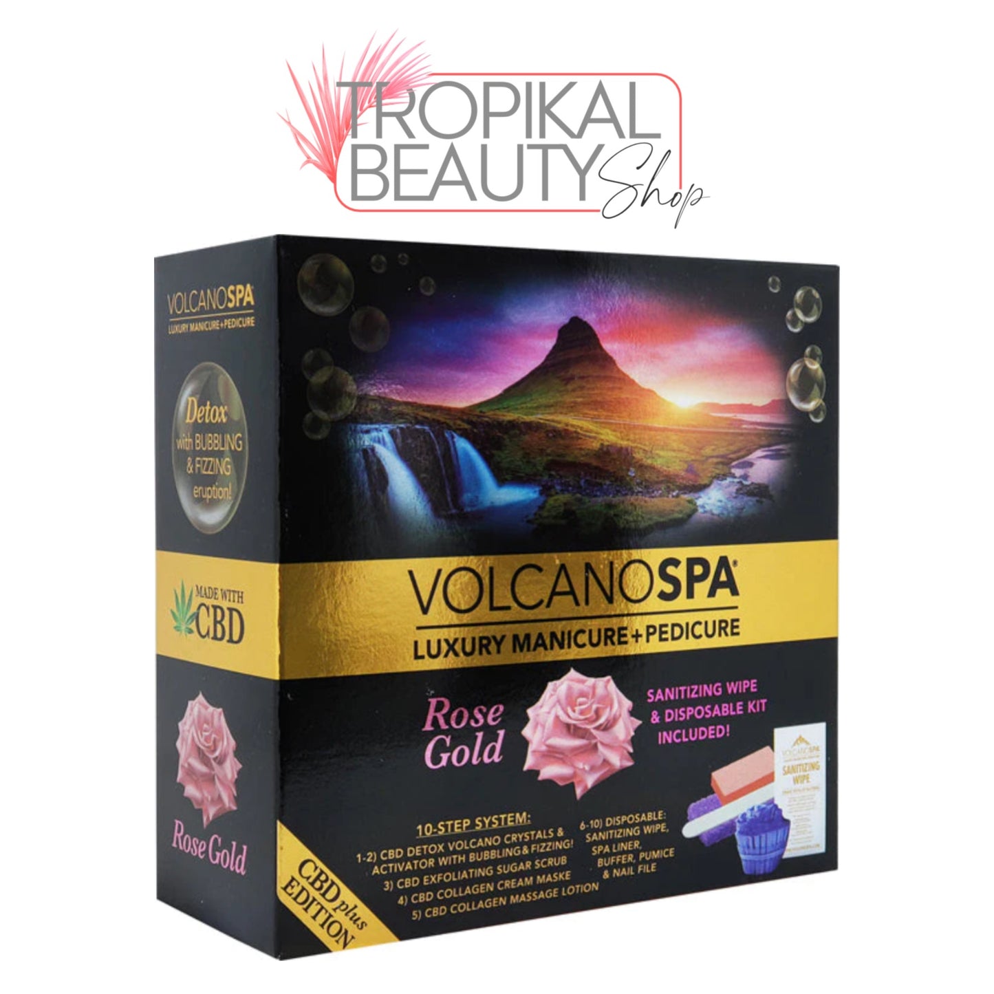 Volcano Spa CBD & ROSE GOLD Pedicure Kit