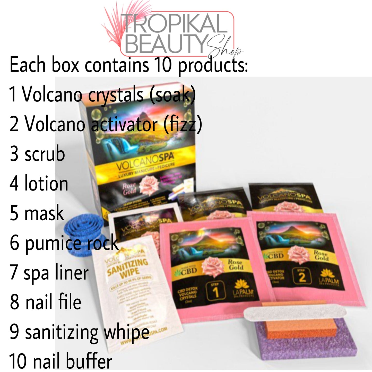 Volcano Spa CBD & ROSE GOLD Pedicure Kit